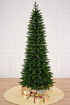 Искусственная узкая елка Рижская 220 см, ЛИТАЯ 100%, Max CHRISTMAS