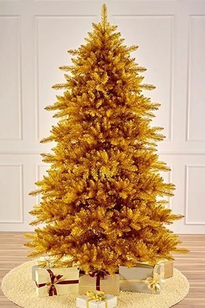 Золотая искусственная елка Барокко 210 см, ПВХ, Max CHRISTMAS