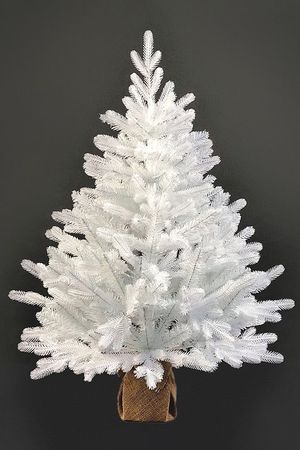 Настольная белая елка в мешочке Полярная 60 см, ЛИТАЯ + ПВХ, Max CHRISTMAS