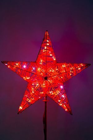Светодиодная макушка Кремлевская Звезда 50 см красная, IP54, GREEN TREES