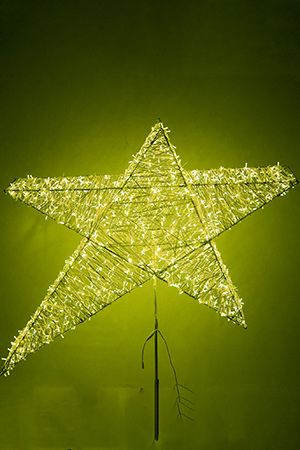 Светодиодная верхушка для большой елки Гагаринская Звезда 50 см золотая, IP54, GREEN TREES
