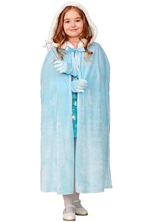 Карнавальный Плащ Принцессы - Голубой Велюр, рост 110-122 см, Батик