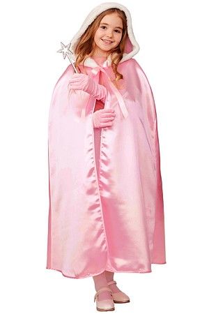 Карнавальный Плащ Принцессы - Розовый Сатин, рост 128-140 см, Батик