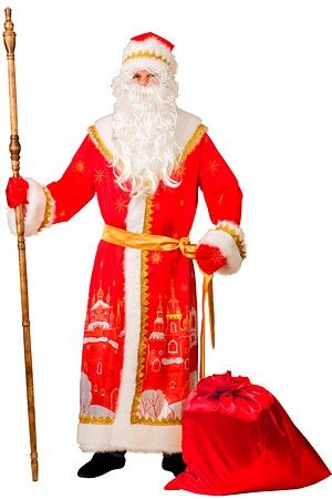 Карнавальный костюм для взрослых Дед Мороз - Красный Город, 54-56 размер, Батик