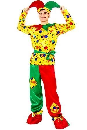 Карнавальный костюм для взрослых Петрушка, 46 размер, Батик
