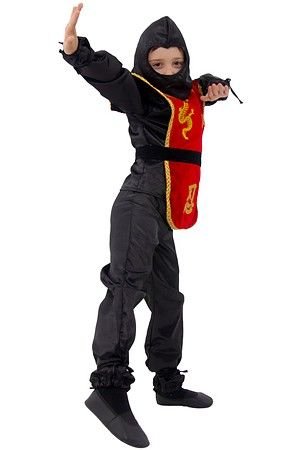 Карнавальный костюм Ниндзя, красный, рост 104 см, Батик