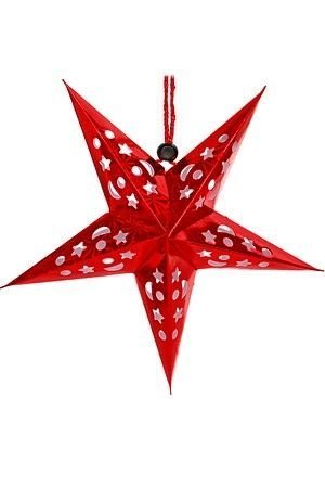 Бумажная звезда КОСМИЧЕСКОЕ СИЯНИЕ, красная, 30 см, Serpantin