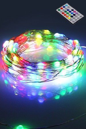 Светодиодная USB-гирлянда Роса - MAGNIFICENT DANCING, 20+2 м, 200 разноцветных RGB LED, серебряная проволока, пульт управления, таймер, Serpantin