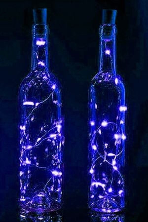 Гирлянда-пробка для бутылки РОСА, 1 м, 10 синих микро LED-огней, батарейки, IP20, Serpantin