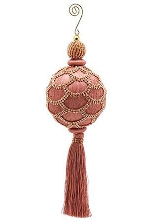 Подвесное елочное украшение, шар СААДАТ розовый, 28 см, EDG