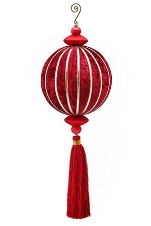 Подвесное елочное украшение, шар ТРИОНФО, бордовый, 36 см, EDG