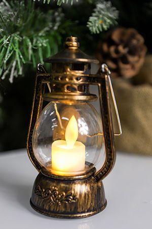 Светодиодный фонарик с имитацией натурального пламени ЛЕТУЧАЯ МЫШЬ со свечой, пластик, 12х7 см, на батарейках, Serpantin