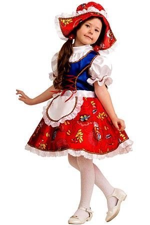 Карнавальный костюм Красная Шапочка, рост 104 см, Батик