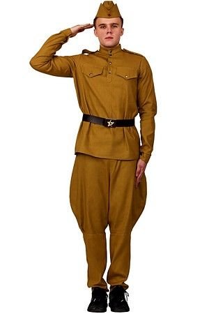 Взрослая военная форма Солдат в брюках галифе, 42 размер, Батик