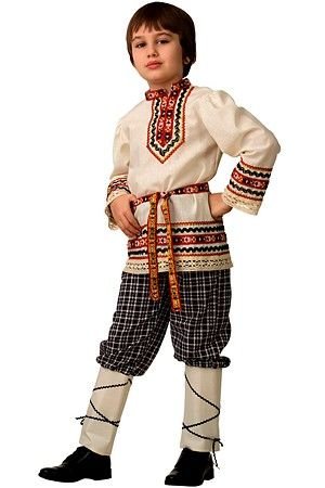 Карнавальный костюм Славянский для мальчика, рост 122 см, Батик