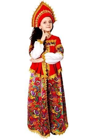 Карнавальный костюм Боярыня, рост 134 см, Батик
