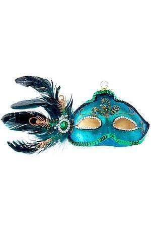 Стеклянная Ёлочная игрушка MASCHERA VENEZIANA, 23х11 см, подвеска, Kurts Adler