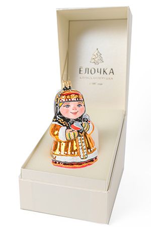 Ёлочная игрушка ЗИМА, подарочная упаковка, 85 мм, Елочка