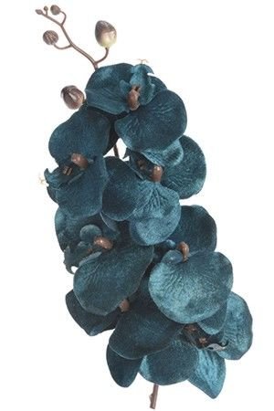 Искусственная орхидея БАРХАТНЫЕ СУМЕРКИ, текстиль, 80 см, Kaemingk