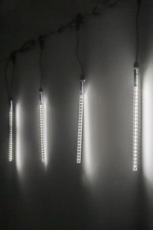 Светодиодная гирлянда Тающие Сосульки 5*0.3 м, 240 холодных белых LED ламп, черный ПВХ, 5 м, IP44, BEAUTY LED