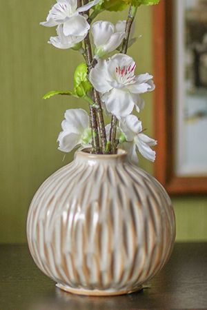 Декоративная фарфоровая ваза МОЛОЧНЫЙ ШОКОЛАД: МИРАБЕЛЬ, 9 см, Boltze