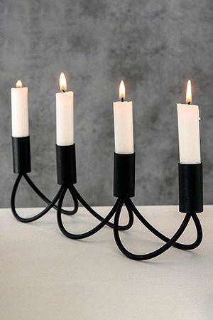 Декоративный подсвечник КАСТЕЛЛО на 4 свечи, металл, 40 см, Boltze