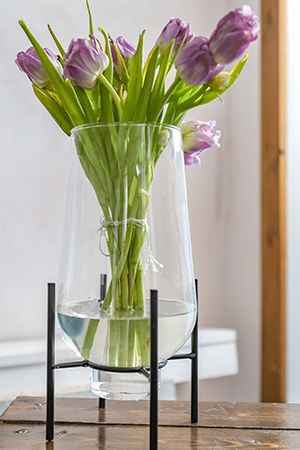 Многофункциональная стеклянная ваза Л'ОППОЗЕ на подставке, 32 см, Boltze