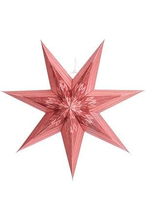 Подвесная бумажная звезда РАССВЕТНЫЕ ЛУЧИ, розовая, 45 см, Edelman