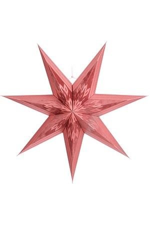 Подвесная бумажная звезда РАССВЕТНЫЕ ЛУЧИ, розовая, 60 см, Edelman
