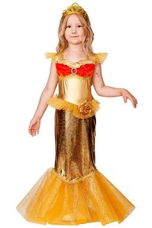 Карнавальный костюм Золотая рыбка, рост 122 см, Батик