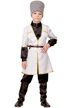 Карнавальный костюм Кавказский мальчик, рост 110 см, белый, Батик
