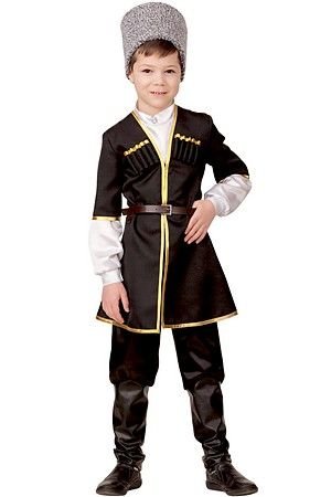 Карнавальный костюм Кавказский мальчик, рост 110 см, черный, Батик