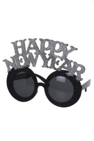 Карнавальные очки SUPER PARTY - HAPPY NEW YEAR, пластик,  21х19 см, Koopman International