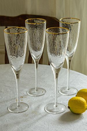 Бокалы для шампанского САЛВАТОРЕ, стекло, 26 см, 120 мл, набор - 4 шт., Kaemingk