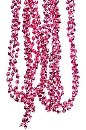 БУСЫ пластиковые БРИЛЛИАНТОВАЯ РОССЫПЬ, 5 мм, 2.7 м, цвет: розовая азалия, Kaemingk