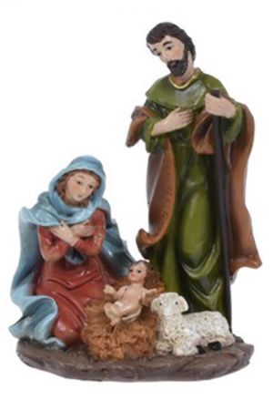 Рождественская статуэтка СВЯТОЕ СЕМЕЙСТВО, Мария со скрещенными руками, полистоун, 12.5 см, Koopman International