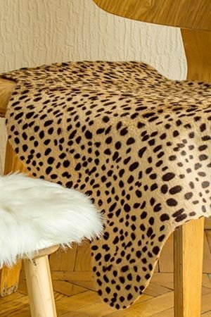 Декоративный коврик МЕХОВУШКА леопардовая, 50x90 см, Kaemingk