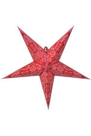 Подвесная звезда-плафон ЛИЛЛА красная, 60 см, белый кабель, цоколь Е14, Kaemingk