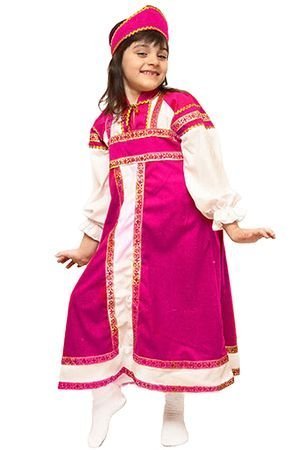 Карнавальный костюм АЛЕНУШКА, розовый, на рост 122-134 см, 5-7 лет, Бока