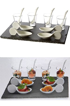 Набор для блюд японской кухни МАГИЯ КАМНЯ – СИНСИРО, 13 предметов, сланец, Koopman International
