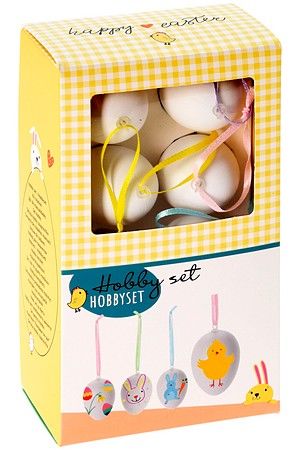 Набор для раскрашивания яиц ПАСХАЛЬНЫЕ РАДОСТИ, 8 яиц, 6 маркеров, наклейки, Koopman International