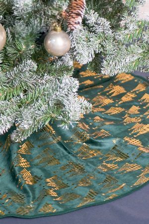 Юбка для декорирования основания ёлки ГОЛДЕН ФОРЕСТ, зелёная, 95 см, Koopman International