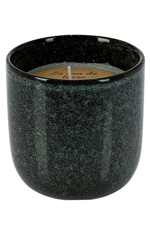 Ароматическая свеча в керамическом стакане LE SON DE LA TERRE - SOFT LAVENDER, 9 см, Koopman International