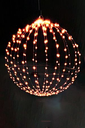 Подвесное светящееся украшение ШАР ЛЮМИНОЗ, 320 экстра-теплых мини LED-огней, 50 см, уличный, Koopman International