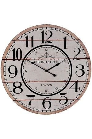 Настенные часы БОНД СТРИТ 49, дерево, светлые, 60 см, Koopman International
