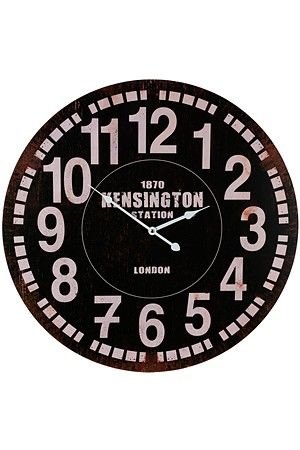 Настенные часы КЕНСИНГТОН, дерево, чёрные, 60 см, Koopman International