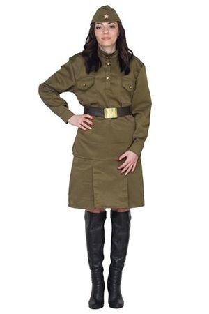 Карнавальный костюм для взрослых Солдаточка люкс, размер 44-46, Бока