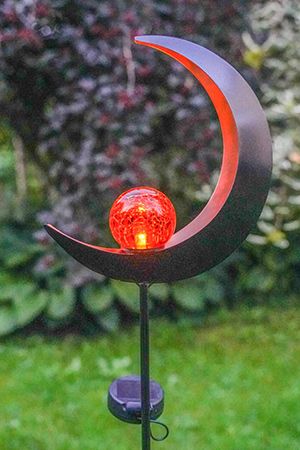 Садовый светильник на солнечной батарее Solar ФЛАММЕ МУН, металл, 93 см, Koopman International