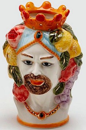 Сицилийская ваза ИСТОРИЯ ЛЮБВИ: МАВР, керамика, 15 см, EDG