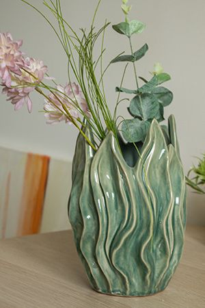 Декоративная ваза ФИАММА БЛЮ, керамика, 21х15 см, EDG